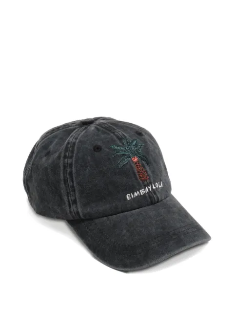 BIMBA Y LOLA washed black palm tree cotton cap Black 261BAGO2110000