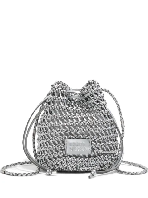 BIMBA Y LOLA woven mini bag Silver 261BBFJ4C11007