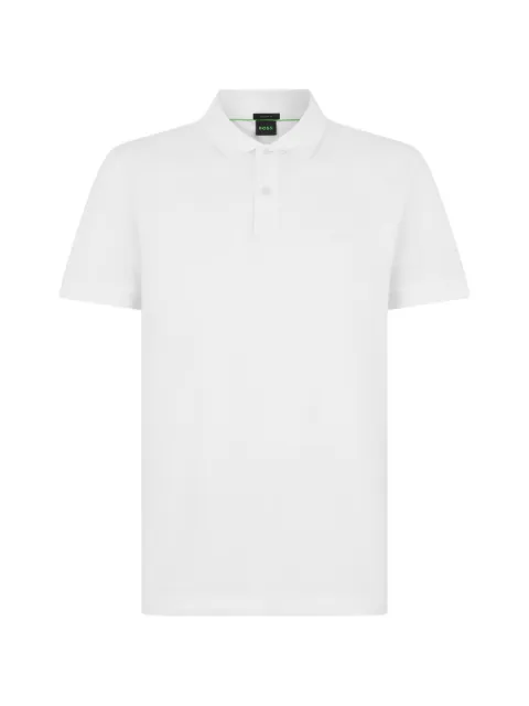 BOSS logo-embroidered polo shirt White 50554574