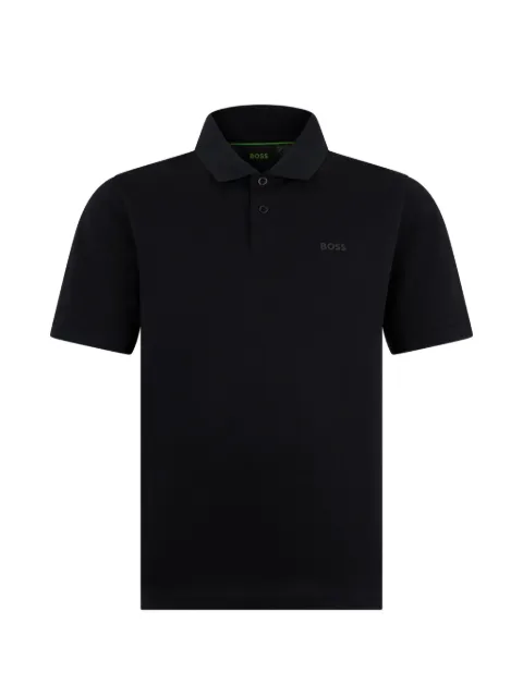 BOSS logo-appliqué short-sleeve polo shirt Black 50554591