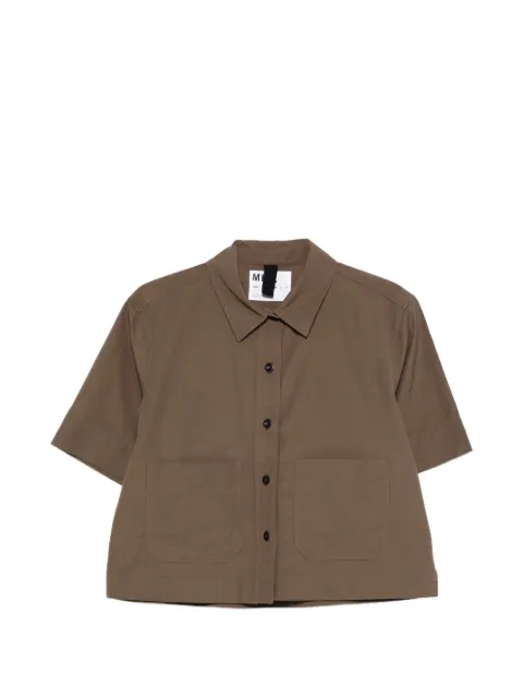Mhl By Margaret Howell pocket cropped shirt Brown WHSH0511S26MQB
