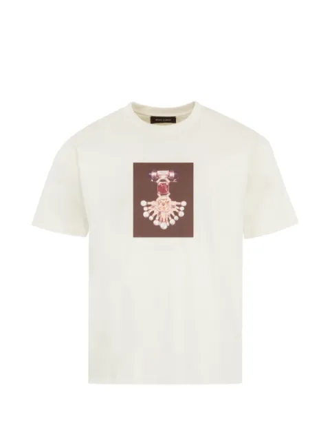 Wales Bonner compass graphic T-shirt Neutrals US26JE12JE01102
