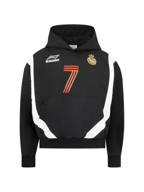 RHUDE lago soccer jersey hoodie Black RHPS26HO01734