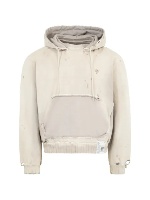 Maison MIHARA YASUHIRO distressed hoodie Neutrals J16HD721