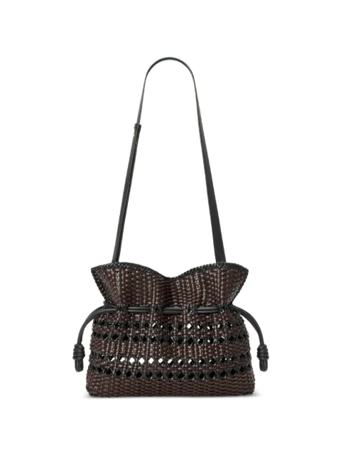 LOEWE medium Falmenco woven clutch bag Brown A411FC1XDN