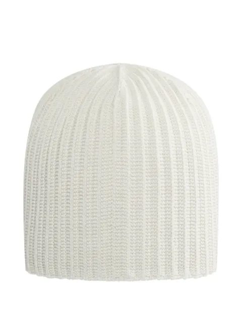Issey Miyake Penne ribbed beanie hat White HP66AA434