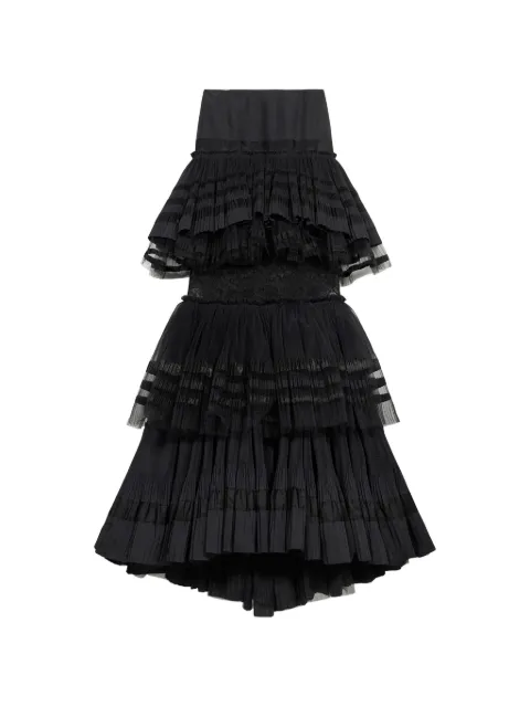 Blumarine tiered maxi skirt Black P644G119A