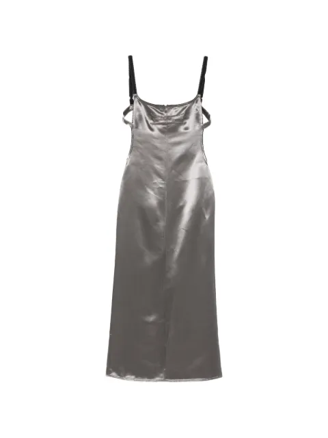 The Attico satin midi dress Grey 260WCW00279VVV112AA708