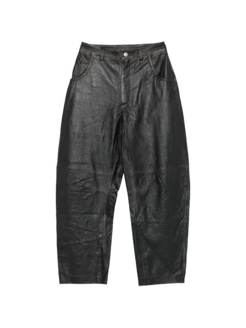 Giorgio Brato buttoned leather trousers Black GD26S25068VASP