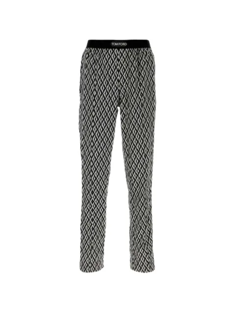 TOM FORD printed pajama bottoms Black T4H202200