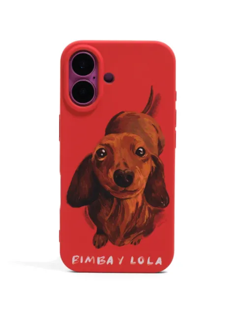 BIMBA Y LOLA dachshund iPhone 16 case Red 261BAFT2127200