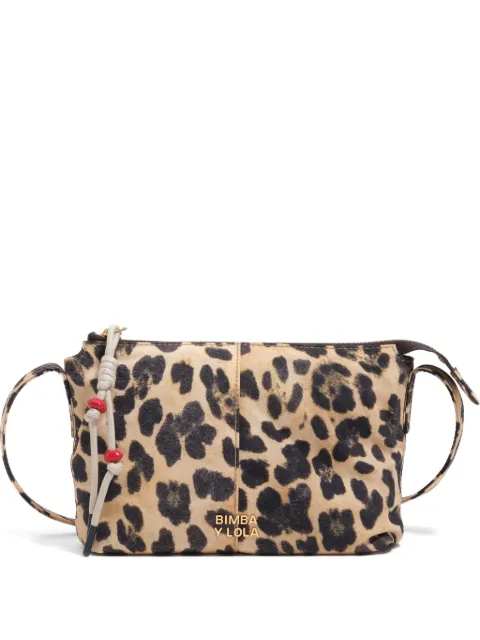 BIMBA Y LOLA mini leopard crossbody bag Neutrals 261BBK86110100