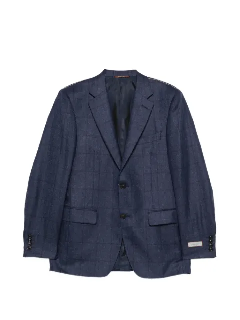 Canali check pattern blazer Blue CX00509E12280