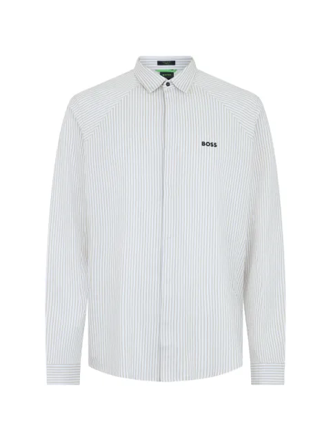BOSS striped shirt White 50554481