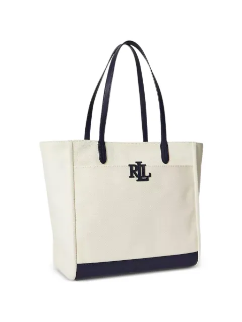 Lauren Ralph Lauren large Cameryn logo-plaque tote bag Neutrals 431982234002