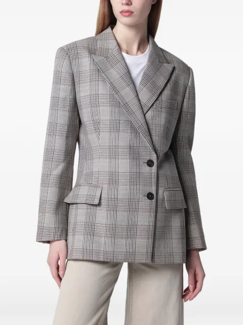 ANINE BING Aretha plaid blazer Neutrals A0112103WO