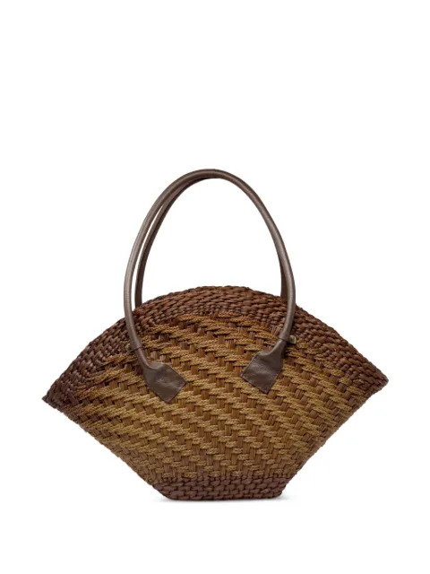 Sensi Studio thick weave shoulder bag Brown 1901MARRONE