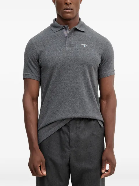Barbour logo-embroidery polo shirt Grey MML0012GY73