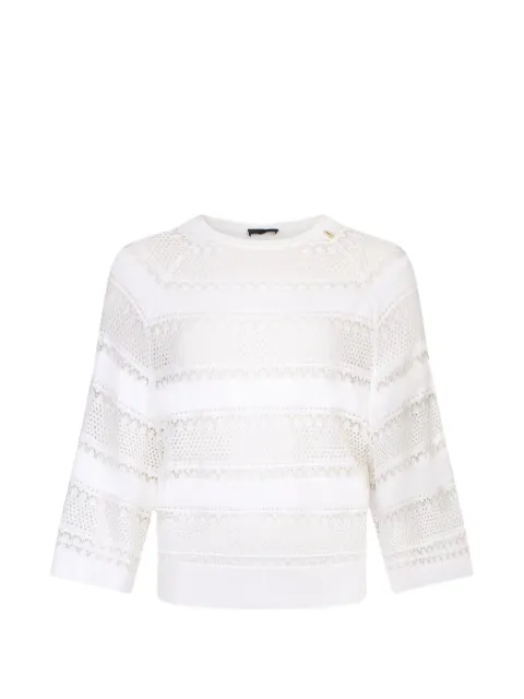 LIU JO openwork jumper White CA6353MS55NP9636