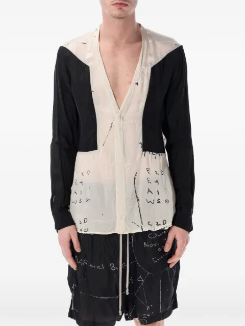 Rick Owens Larry Fogpocket long-sleeve shirt Neutrals RU01F2290KP1J