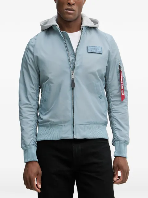 Alpha Industries hooded MA-1 bomber jacket Blue 196108