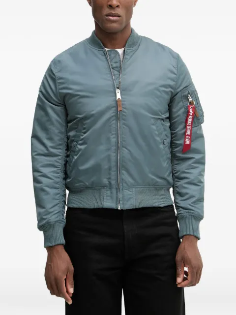 Alpha Industries zip-up bomber jacket Blue 191118