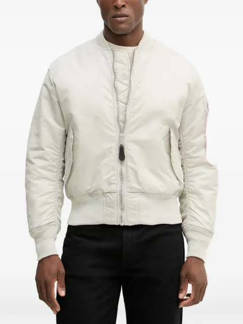Alpha Industries Heritage zip-up bomber jacket White 100101