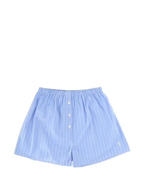 Sporty & Rich striped button shorts Blue SH03566302ST02
