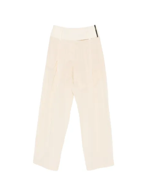 Sportmax pleated high-waisted trousers Neutrals 2612131033600