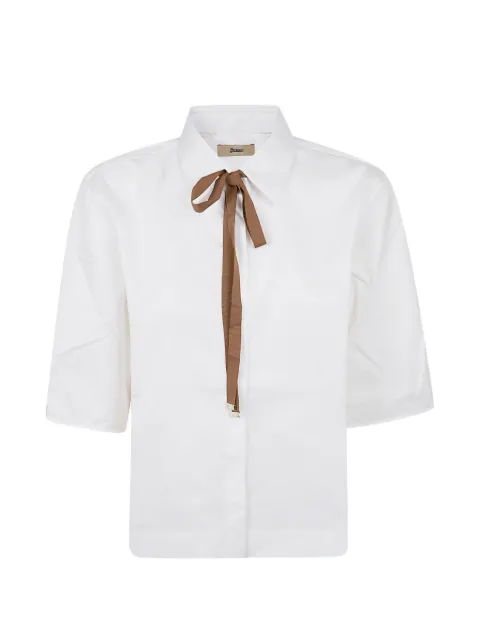 Herno cotton tie shirt White CM000052D13323