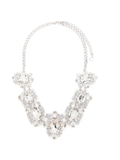Self-Portrait cluster crystal necklace Silver SS26651N