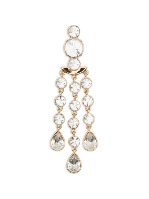 Self-Portrait crystal stones gems earrings Gold SS26630E