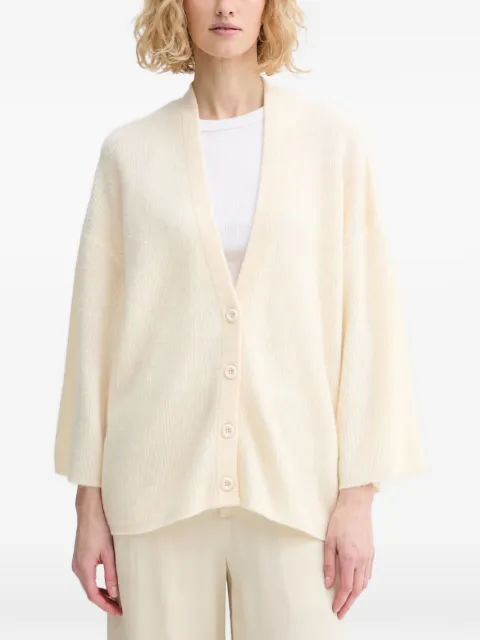 American Vintage Damsville ribbed-knit V-neck cardigan Neutrals DAM19F