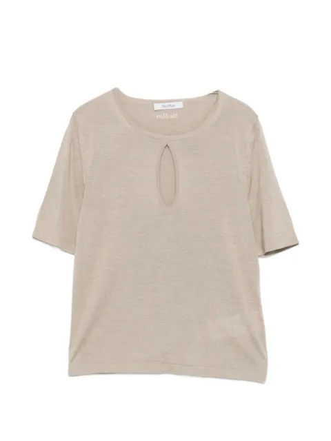 Max Mara cut-out T-shirt Neutrals 2611361029600