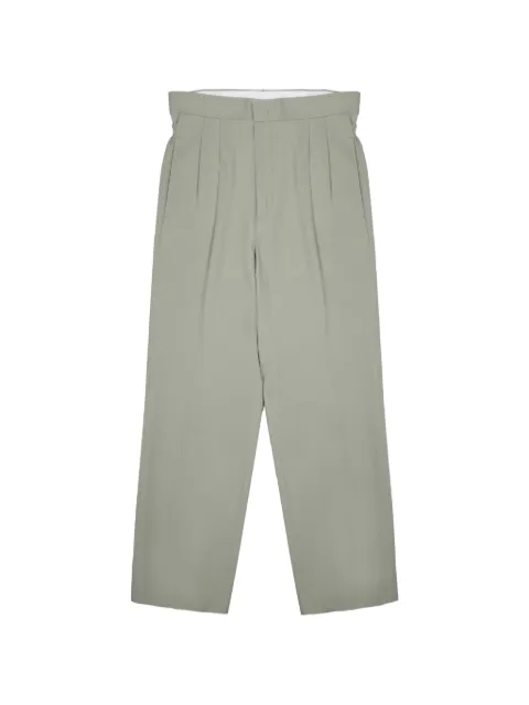 BE ABLE Mat pleated straight-leg trousers Green MATMENTA