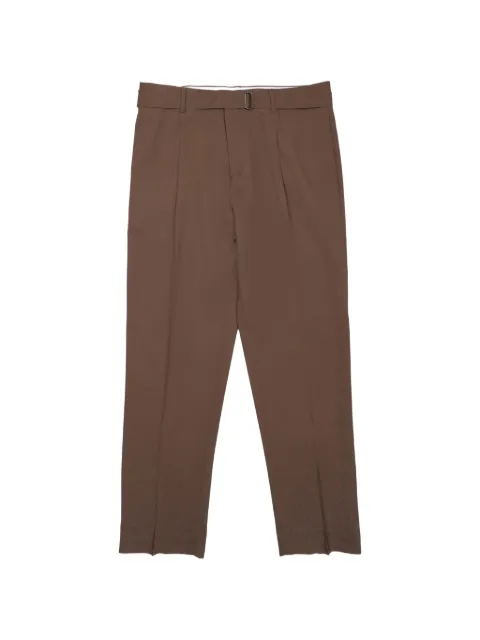 BE ABLE Andy pleated-design belted trousers Brown ANDYTABACCO