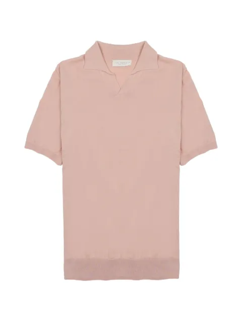 LUIGI GENTILE fine-knit short-sleeve T-shirt Pink LG1356