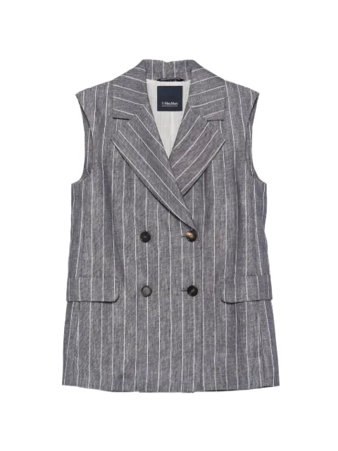 'S Max Mara Smmballo pinstripe-pattern double-breasted suit Blue 2619151023600