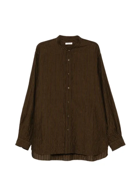 CALMLENCE striped shirt Brown SHIRT040KS