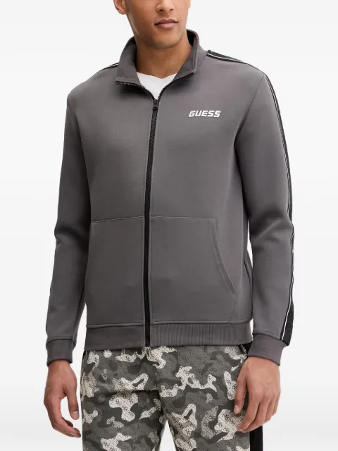 GUESS USA logo-print zip-up sweatshirt Grey Z2YQ10KB3P2