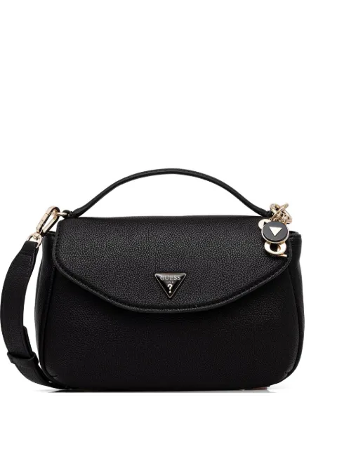 GUESS USA logo-plaque pebbled cross body bag Black HWBG9664200