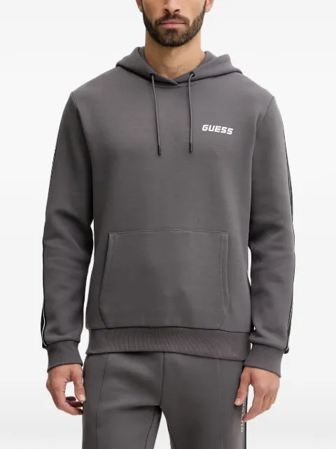 GUESS USA logo-print drawstring hoodie Grey Z4RQ21KB3P2