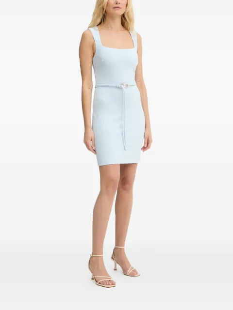 GUESS USA Clea square-neck belted mini dress Blue W6RK0IKC9O0