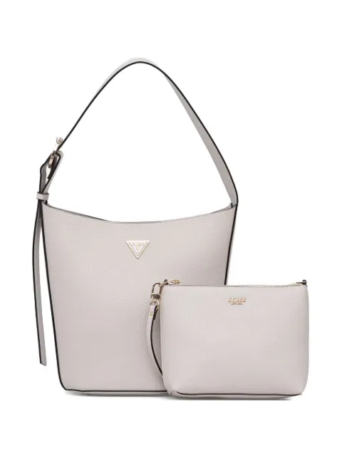 GUESS USA logo-plaque pebbled-effect tote bag Grey HWBG6974040