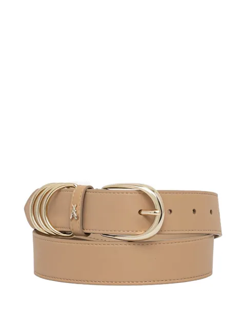 Patrizia Pepe triple-ring leather belt Neutrals 8W0069L048