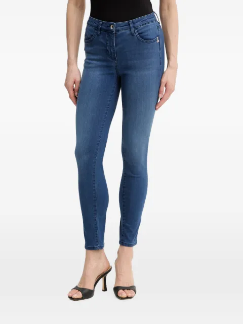 Patrizia Pepe logo-plaque skinny-cut jeans Blue CP0509D1HIB