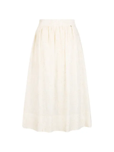 LIU JO embroidered muslin skirt Neutrals WA6455T472A