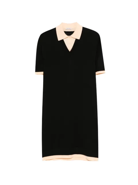 Moncler polo-collar mini dress Black L10939L00002M8919