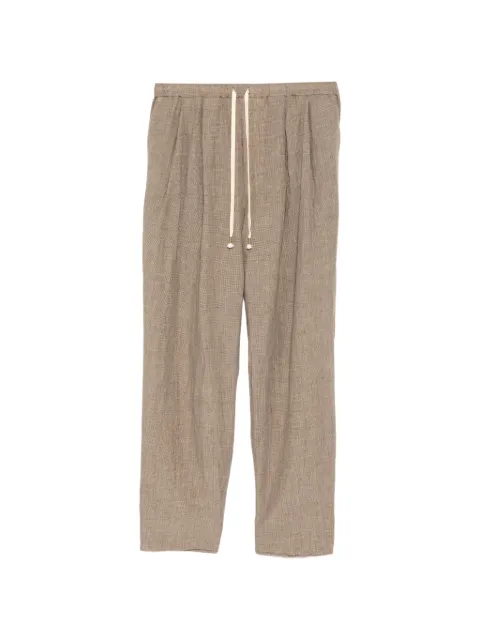 CALMLENCE pleated tapered trousers Neutrals PANTS046