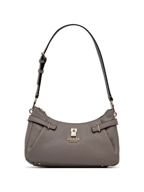 GUESS USA logo-plaque pebbled tote bag Neutrals HWBG7833180